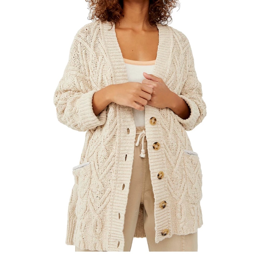 Free People Montana Cable Knit Cadigan
